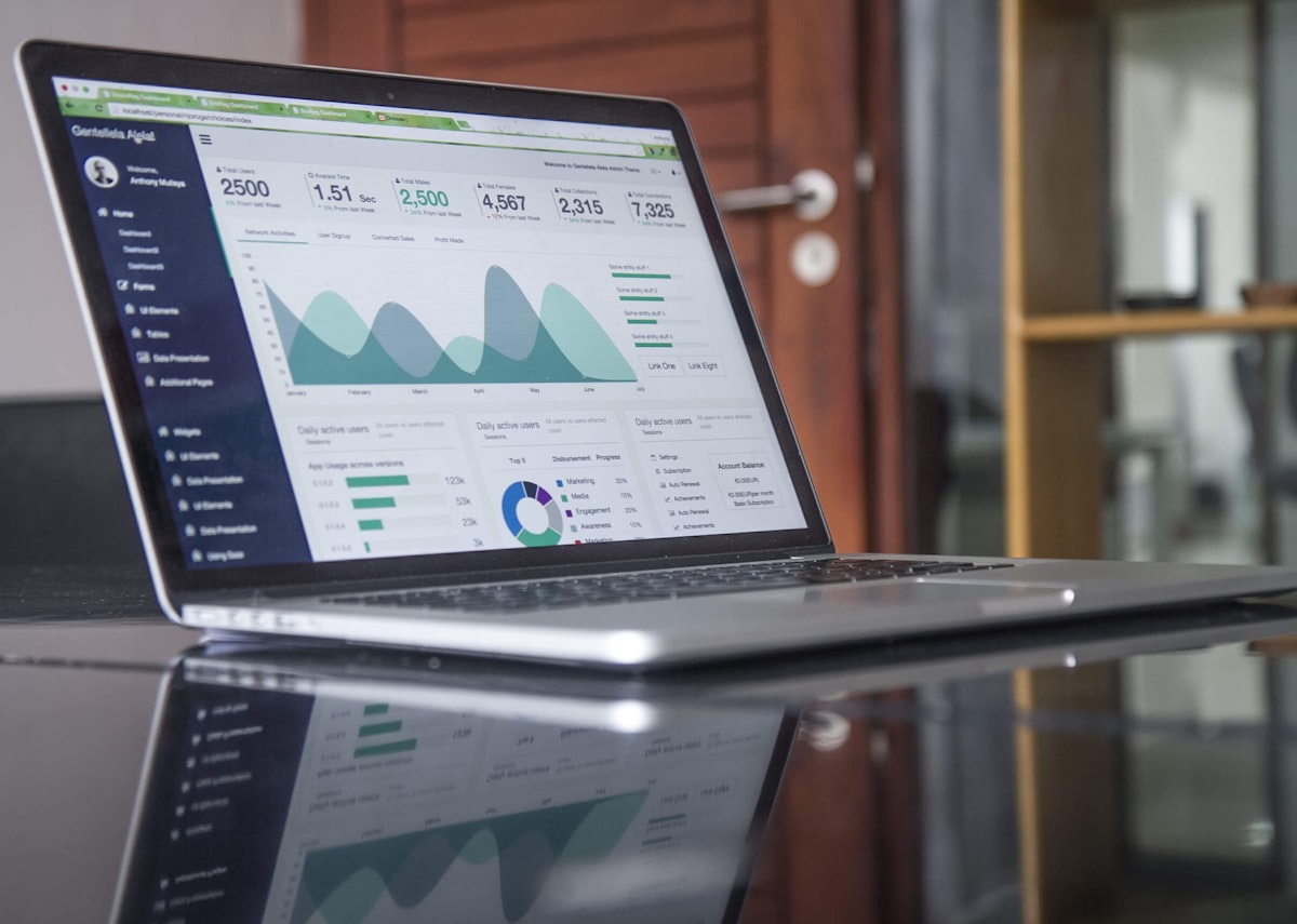 Analytics dashboard representing lead generation operations